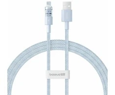 Baseus Gem USB į IP 2.4A greito įkrovimo laidas 1 m Mėlyna