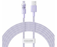 Baseus Gem USB į IP 2.4A greito įkrovimo laidas 2 m Violetinė