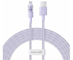 Baseus Gem USB į IP 2.4A greito įkrovimo laidas 2 m Violetinė