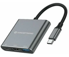 Adapteris AV Conceptronic CONCEPTRONIC Dock USB-C->HDMI,USB3.0,PD 0.25m gr