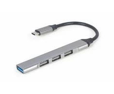 Įvesties/išvesties šakotuvas USB-C 4 prievadų GEMBIRD