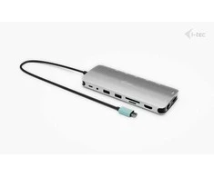 I-tec USB-C Metal Nano 3x Ekrano Docking Station 2x HDMI 1x USB-C video LAN Audio Skaitytuvas kart Maitinimo tiekimas 140W
