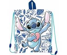 Disney Stitch - Drawstring Backpack/School Bag (30 x 25 cm)