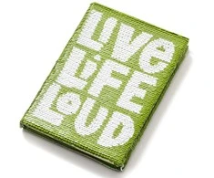 Užrašų knygelė LIVE LIFE LOUD su blizgučiais