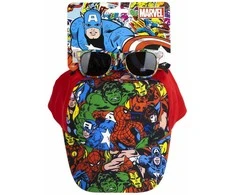 Avengers saulės akiniai ir kepurės rinkinys