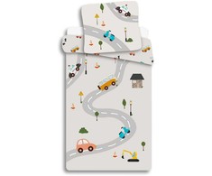 Vaikiška patalynė „Car Road“ 100–135 cm, 40–60 cm