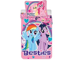 Vaikiška patalynės komplektas „My Little Pony“ 100–135 cm, 40–60 cm