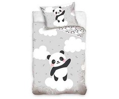 Vaikiška patalynės komplektas „Panda Cloud“ 100x135 cm, 40x60 cm