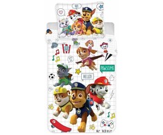 Vaikiška patalynės komplektas „Paw Patrol Grid“ 100–135 cm, 40–60 cm