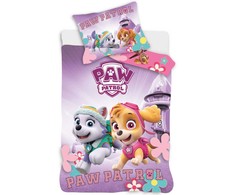 Vaikiška patalynės komplektas „Paw Patrol“ violetinė spalva 100–135 cm, 40–60 cm