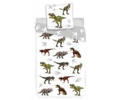 Vaikiška patalynės užvalkalas su dinozaurais 100–135 cm, 40–60 cm