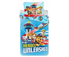 Vaikiškas antklodės užvalkalas „Paw Patrol Heroes Unleashed“ 100–135 cm, 40–60 cm