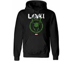 Vaikiškas džemperis su gobtuvu Marvel Distressed Logo Juoda