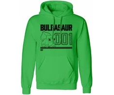 Vaikiškas džemperis su gobtuvu Pokémon Bulbasaur Line Art Žalia