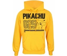 Vaikiškas džemperis su gobtuvu Pokémon Picachu Line Art Geltona