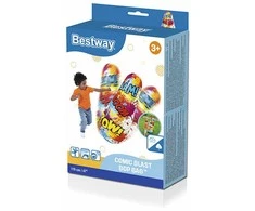 Vaikiškas pripučiamas bokso krepšys su stovu Bestway Komiksai 119 cm