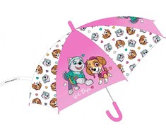 Vaikiškas pusiau automatinis permatomas skėtis „Paw Patrol“ √ò74 cm
