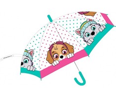 Vaikiškas pusiau automatinis permatomas skėtis „Paw Patrol“ √ò74 cm