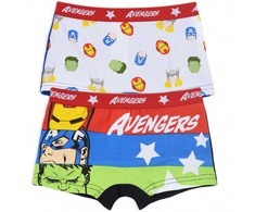 Vaikiški „Avengers“ bokseršortai (2 dalių pakuotė, 6/8 metai)