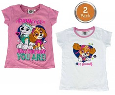 Vaikiški trumpų rankovių marškinėliai „Paw Patrol“, dviejų dalių komplektas, 98/104 cm