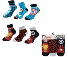 Vaikiškos kojinės iki kulkšnių „Avengers“ 23-34