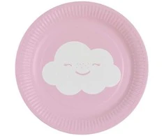 Vaivorykštė Vaivorykštė ir debesėlis popierinės lėkštės 8 vnt. 18 cm