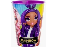 Vaivorykštės aukštas puodelis, plastikinis, 260 ml