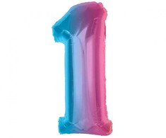 GoDan folijos balionas numeris 1 Rainbow Smart 92cm