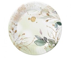 „Vakarėlio jausmai“ popierinių lėkščių rinkinys, 6 vnt. – 18 cm