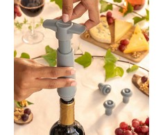 Vakuuminis siurblys ir vyno kamščiai Winuum InnovaGoods (4 kepurės)