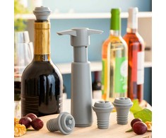 Vakuuminis siurblys ir vyno kamščiai Winuum InnovaGoods (4 kepurės)