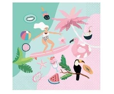 GoDan Vasarinės Let's Party servetėlės naršymui 33x33cm 20vnt