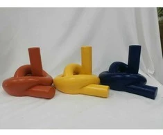 Vaza DKD Home Decor Derva (20,5 x 16 x 15 cm) (3 vnt.)