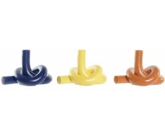 Vaza DKD Home Decor Derva (20,5 x 16 x 15 cm) (3 vnt.)