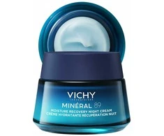 Vichy Mineral 89 Night Recovery Moisturizing Kreminis drėgmę atkuriantis naktinis veido kremas, 50 ml