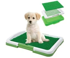 Puppy dog grass litter tray learning mat