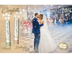 Pop konfeti 30x5 baltos Valentino dienos širdelės GODAN KP-BS30