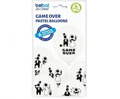 Vestuvių „Game Over“ balionas, 6 vnt. 12 colių (30 cm)