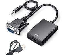 Adapteris VGA-HDMI su 3.5 mm ir USB jungtimis, 25 cm