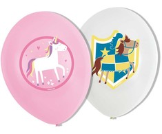 Viduramžių riterių princesės ir riterio balionai, 6 vnt. 11 colių (27,5 cm)