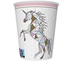 Vienaragio grafinio stiliaus popieriniai puodeliai „Laukiniai“ 8 vnt. po 250 ml