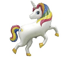 Vienaragio vaivorykštės folijos balionas 36 cm (WP)