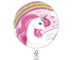 Globos Europe Bv Vaivorykštės vienaragio lėkštės, 20 cm