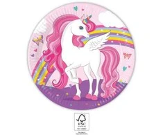 GoDan Popierinės lėkštės Unicorn Rainbow 23cm 8vnt