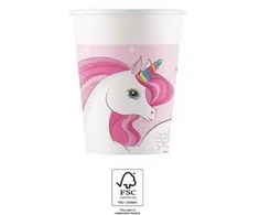 Globos Europe Bv GoDan Unicorn Rainbow Colors Popieriniai puodeliai 200ml 8vnt. Godanas