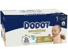 Dodot Jautrūs Kūdikių Sauskelnės T-1 2-5 Kg 84 Vnt.