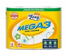 Foxy MEGA3 triple duration kitchen paper 2 rolls