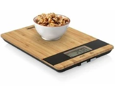 Princess 01.492944.01.001 Virtuvinės svarstyklės Pure, Elektroninės virtuvės svarstyklės, 5kg, 1 g, Bambukas, Juoda, Bambukas, Stalviršis