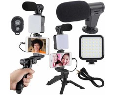 Filmavimo rinkinys su stovu ir mikrofonu AY49