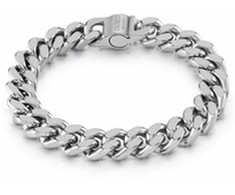 Biżuteria GUESS JUMB01350JWST. Bransoletka, Kolor pilka. Mężczyzna.